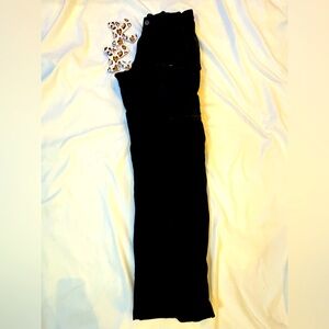 Black Denim Cargo Jeans 23 Regular